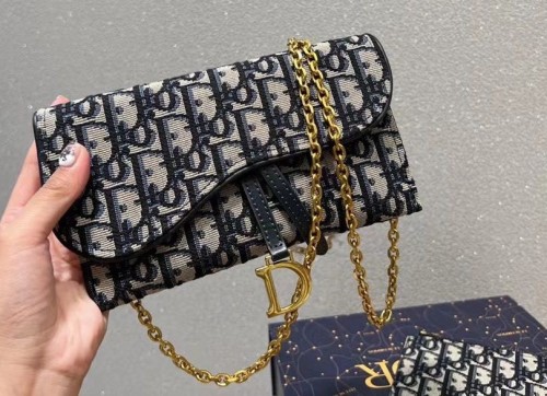 canvas and split leather bag, 4A, size 19x10x3cm, no box, B68-6002