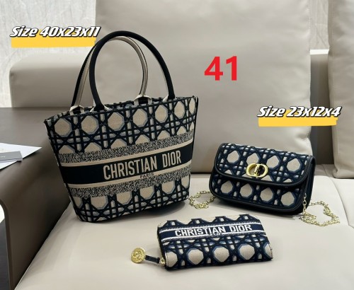 Canvas Split leather bag a set,3A ,no box,  B75-41