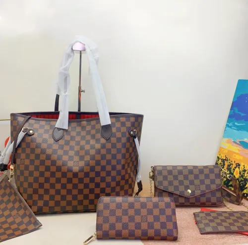 Split leather bag a set,3A ,size: 44x29x17cm /21x13cm/20X11cm,no box,  B75-101