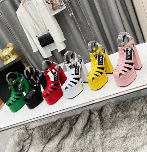 Women heel leather shoes, heel 15cm,waterproof platform 5.5 cm,size 34-42, with box , SS110-182-187