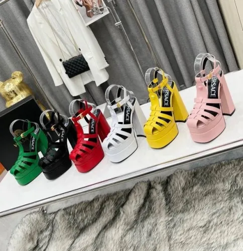 Women heel leather shoes, heel 15cm,waterproof platform 5.5 cm,size 34-42, with box , SS110-182-187