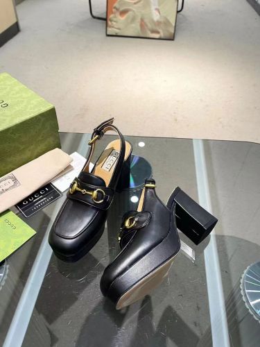 Women leather heel sandal shoes, heel 8.5cm,size 35-42, SS88-703