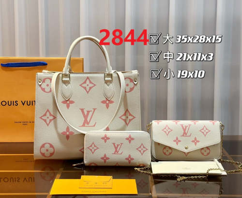 Split leather bag ,3A, size 35x28x15cm, 25x15x5cm, 19x10cm, 3 pieces for set, no box, B75-2844