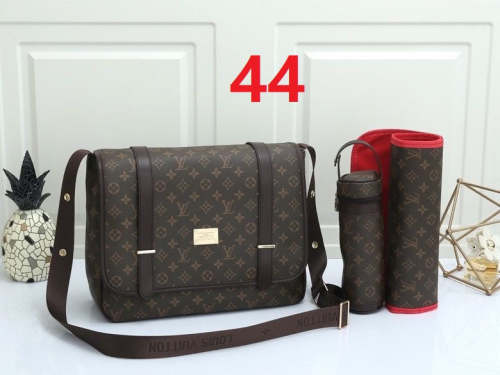 Canvas and split leather baby diaper bag + nursing bottle bag+ cushion, AAA, no box,diaper bag size  36x28x14cm,B98-44
