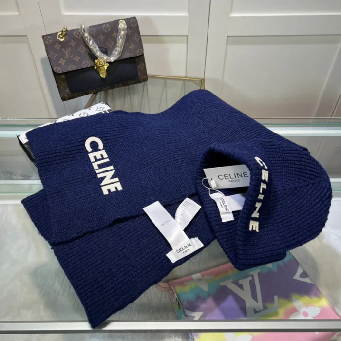cashmere cotton scarf and hat ,no box. HX68-17-22