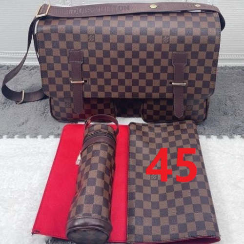 Canvas and split leather baby diaper bag + nursing bottle bag+ cushion, AAA, no box,diaper bag size  36x28x14cm,B98-45