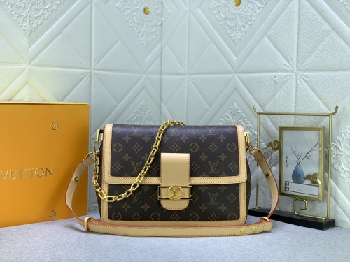 M47149 Canvas leather  bag ,5A,size 28x20x11cm, no box, B110-231