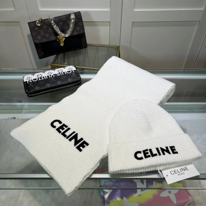cashmere cotton scarf and hat ,no box. HX68-17-22