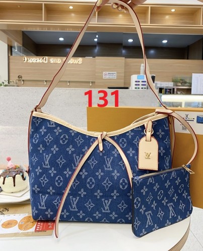 Canvas PU leather bag ,budget ,size 33x25x13cm,no box,  B35-131
