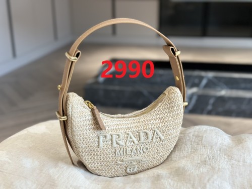 Straw raffia leather bag ,3A , size 22x12cm,no box,  B75-2990