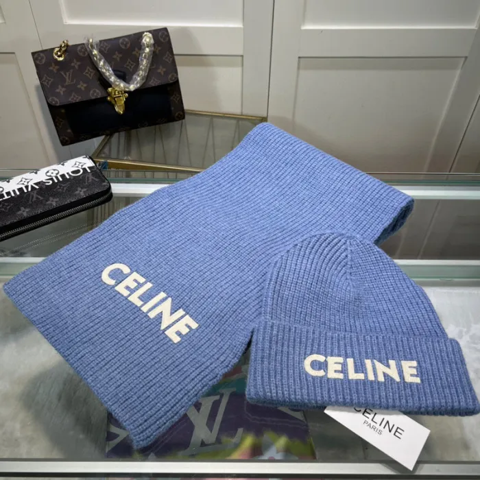 cashmere cotton scarf and hat ,no box. HX68-17-22