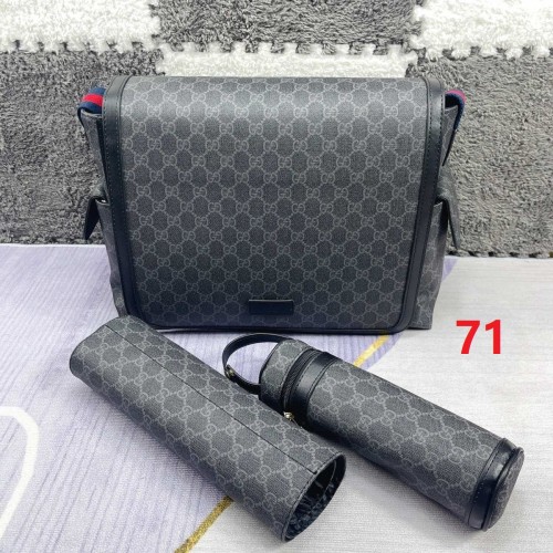 Copy Canvas and split leather baby diaper bag + nursing bottle bag+ cushion, AAA, no box,diaper bag size  40x26x14cm,B98-71