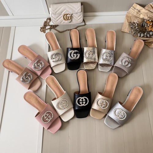 Women heel slipper shoes,  heel 3cm/7cm,size 34-42, SS50-97-107