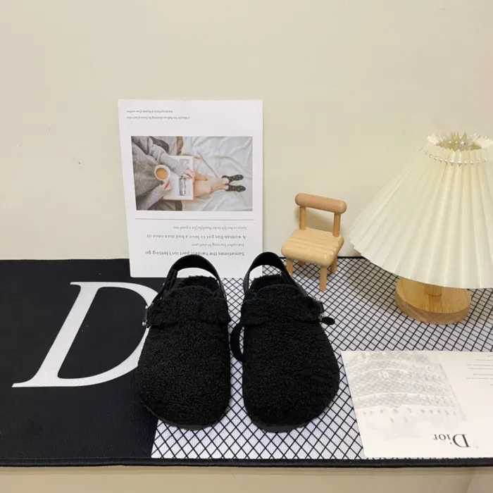Women Men fur flat shoes,size 35-45, SS70-1587-1588