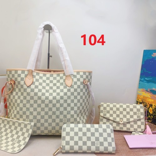 Split leather bag a set,3A ,size: 44x29x17cm /21x13cm/20X11cm,no box,  B75-104