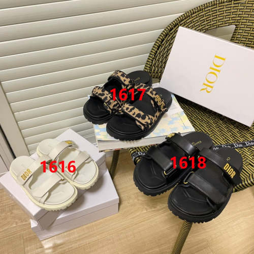 Flat leather sandals slippers , size 35-41 ,with box, SS60-1616-1618