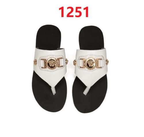 Flat leather sandals slippers , size 35-42 ,with box, SS70-1251-1254