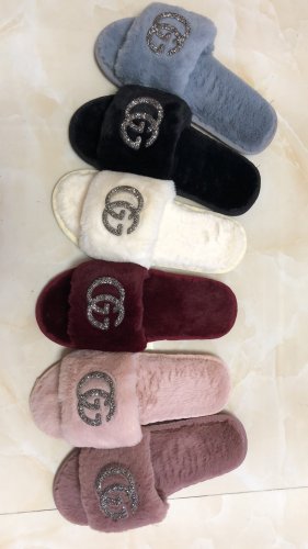 women fur slippers size 36-43, SS9.9