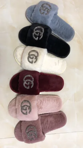 women fur slippers size 36-43, SS9.9
