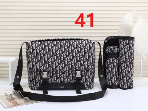 Canvas and split leather baby diaper bag + nursing bottle bag+ cushion, AAA, no box,diaper bag size  40x30x15cm,B98-41