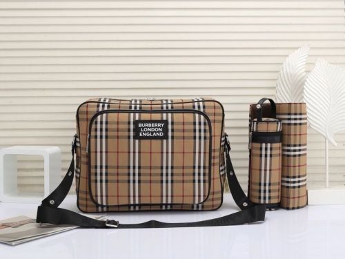 Canvas and split leather baby diaper bag + nursing bottle bag+ cushion, AAA, no box,diaper bag size  35x28x13cm,B98-48