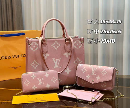 Split leather bag ,3A, size 35x28x15cm, 25x15x5cm, 19x10cm, 3 pieces for set, no box, B75-2843