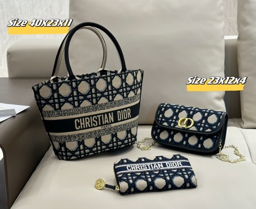 Canvas Split leather bag a set,3A ,no box,  B75-41