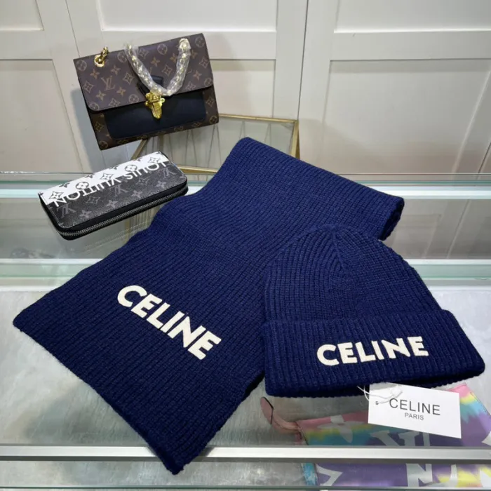 cashmere cotton scarf and hat ,no box. HX68-17-22