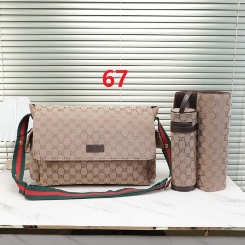 Canvas and split leather baby diaper bag + nursing bottle bag+ cushion, AAA, no box,diaper bag size  40x26x14cm,B98-67
