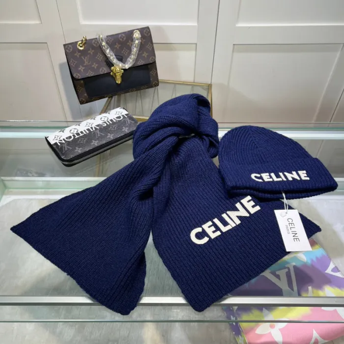 cashmere cotton scarf and hat ,no box. HX68-17-22