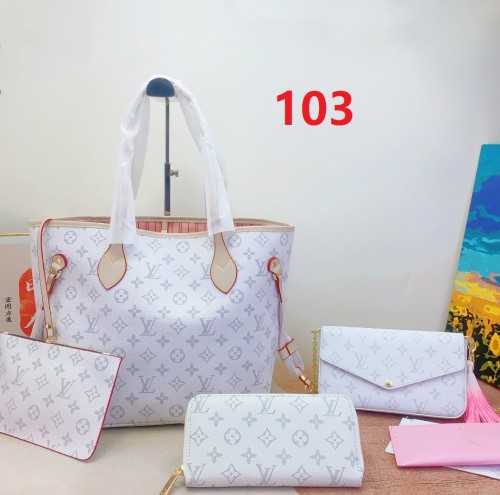 Split leather bag a set,3A ,size: 44x29x17cm /21x13cm/20X11cm,no box,  B75-103