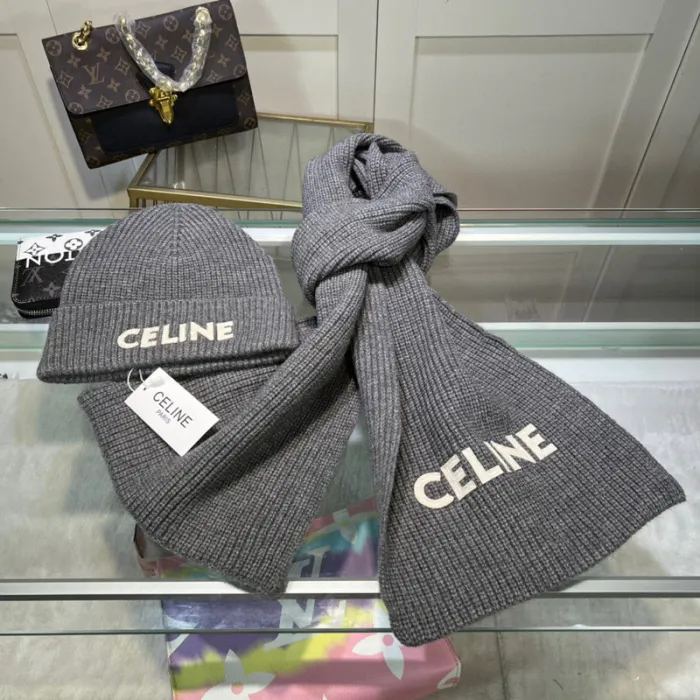 cashmere cotton scarf and hat ,no box. HX68-17-22