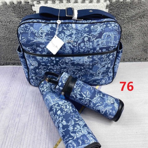 Canvas and split leather baby diaper bag + nursing bottle bag+ cushion, AAA, no box,diaper bag size  40x26x14cm,B98-76