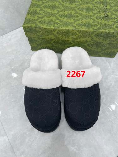 Women flat fur shoes, size 35-43, SS60-2267