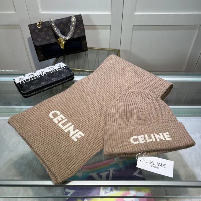 cashmere cotton scarf and hat ,no box. HX68-17-22