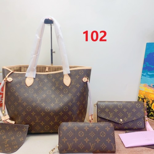 Split leather bag a set,3A ,size: 44x29x17cm /21x13cm/20X11cm,no box,  B75-102