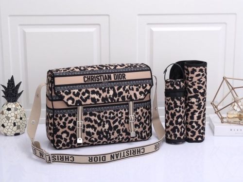 Canvas and split leather baby diaper bag + nursing bottle bag+ cushion, AAA, no box,diaper bag size  40x30x15cm,B98-39