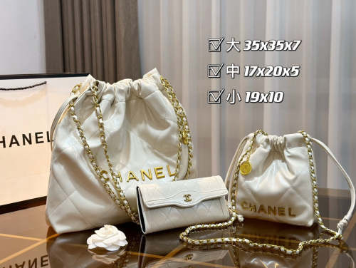 Split leather bag ,3A, size 35x35x7cm, 17x20x5cm, 19x10cm, 3 pieces for set, no box, B75-2845