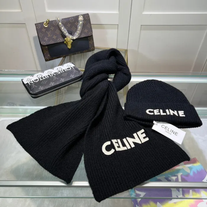 cashmere cotton scarf and hat ,no box. HX68-17-22