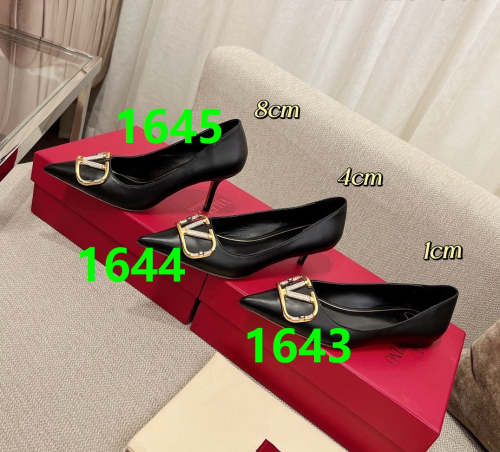 leather hell shoes, heel 1cm, 4cm, 8cm, size 34-42 , SS60-1643-1645