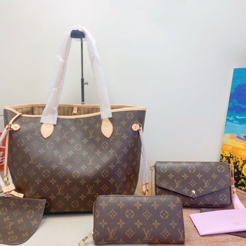 Split leather bag a set,3A ,size: 44x29x17cm /21x13cm/20X11cm,no box,  B75-102