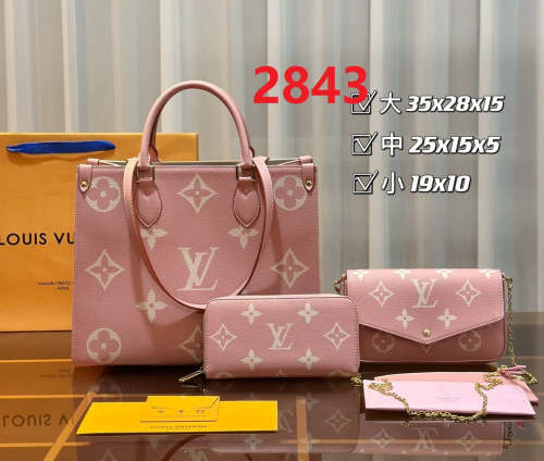 Split leather bag ,3A, size 35x28x15cm, 25x15x5cm, 19x10cm, 3 pieces for set, no box, B75-2843