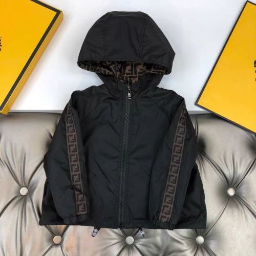 Reversible hooded hardshell jacket for kids clothes , size:90-160, CL30-2