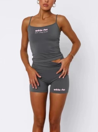 Women fashion yoga casual sports T-shirt + shorts , size S-XL, CL15.5-122-124