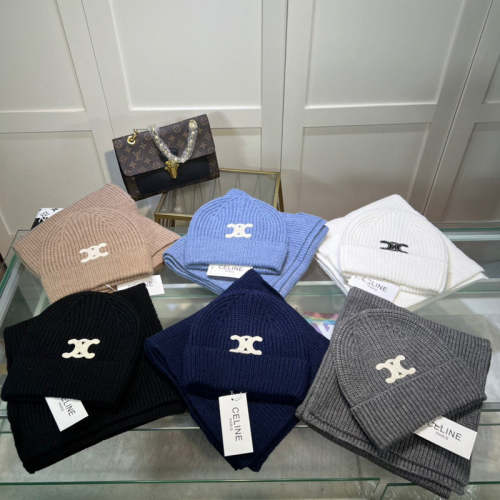 cashmere cotton scarf and hat ,no box. HX68-11-16