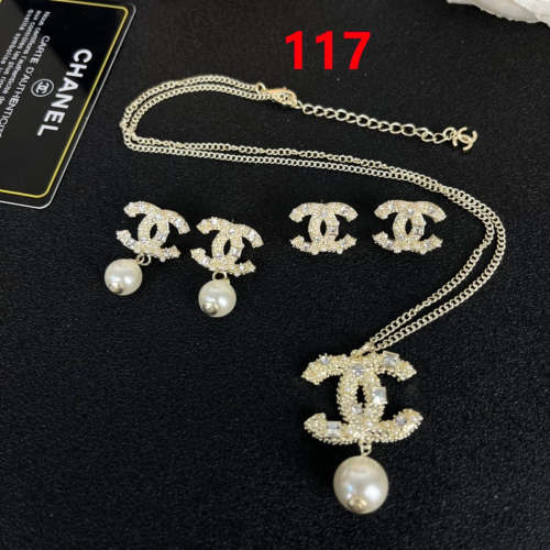 Earring and necklace  jewelry ,with box,  J35-117