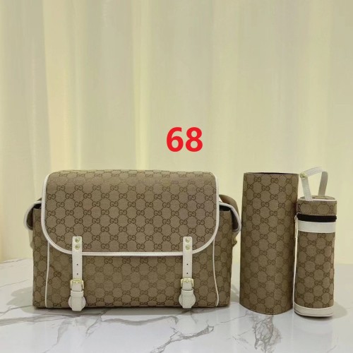 Copy Canvas and split leather baby diaper bag + nursing bottle bag+ cushion, AAA, no box,diaper bag size  40x26x14cm,B98-68