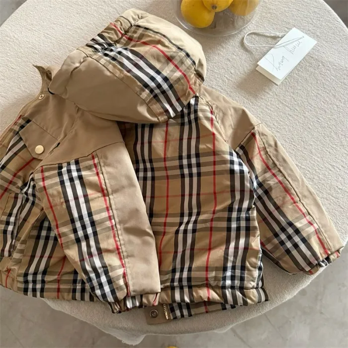 Hooded Cotton-padded clothes jacket for kids , size:90-160, CL40-1