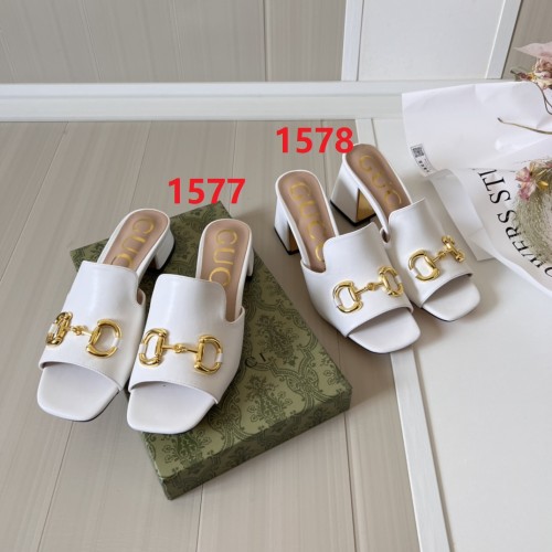 Women heel slipper shoes,heel 2.5cm or 7cm, size 34-42, SS50-1577-1578