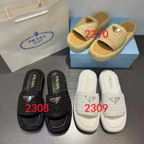 New woven slippers with thick soles，size 35-42, SS60-2308-2310